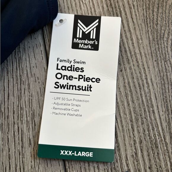 Members mark ladies one piece swimsuit UPF 50 sun protection - Picture 4 of 4